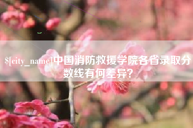 武穴中国消防救援学院各省录取分数线有何差异？