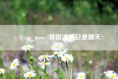 武穴我国消防日是哪天