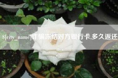 武穴诈骗冻结对方银行卡,多久返还