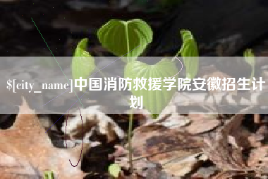 武穴中国消防救援学院安徽招生计划