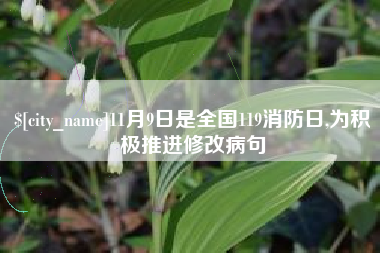武穴11月9日是全国119消防日,为积极推进修改病句