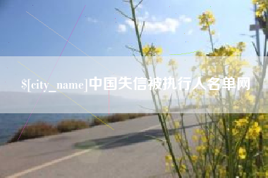 武穴中国失信被执行人名单网