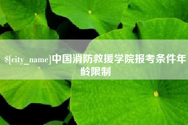 武穴中国消防救援学院报考条件年龄限制