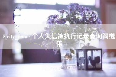 武穴个人失信被执行记录查询阚继伟