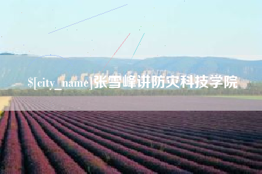 武穴张雪峰讲防灾科技学院