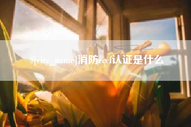 武穴消防cccf认证是什么
