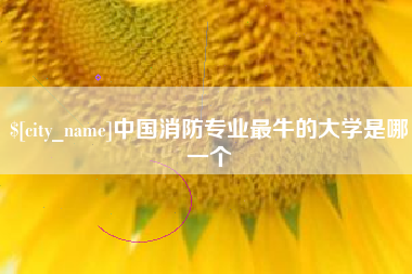 武穴中国消防专业最牛的大学是哪一个