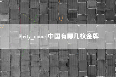 武穴中国有哪几枚金牌