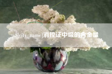 武穴消控证中级的含金量