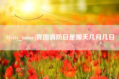 武穴我国消防日是哪天几月几日