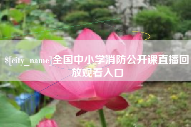 武穴全国中小学消防公开课直播回放观看入口