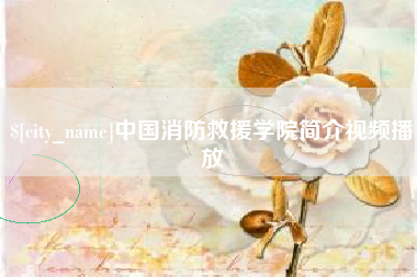 武穴中国消防救援学院简介视频播放