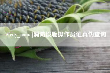 武穴消防设施操作员证真伪查询