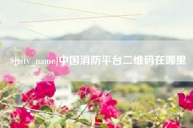 武穴中国消防平台二维码在哪里