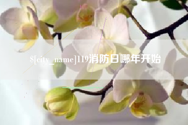 武穴119消防日哪年开始