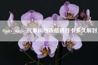武穴民事纠纷冻结银行卡多久解封