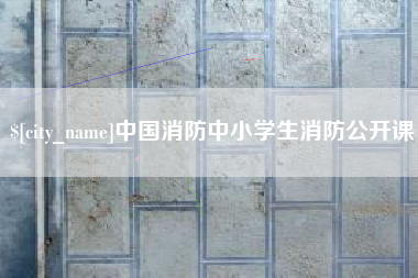 武穴中国消防中小学生消防公开课