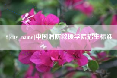 武穴中国消防救援学院招生标准