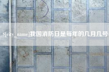 武穴我国消防日是每年的几月几号