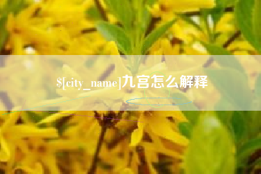 武穴九宫怎么解释