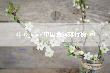 武穴中国金牌排行榜2024